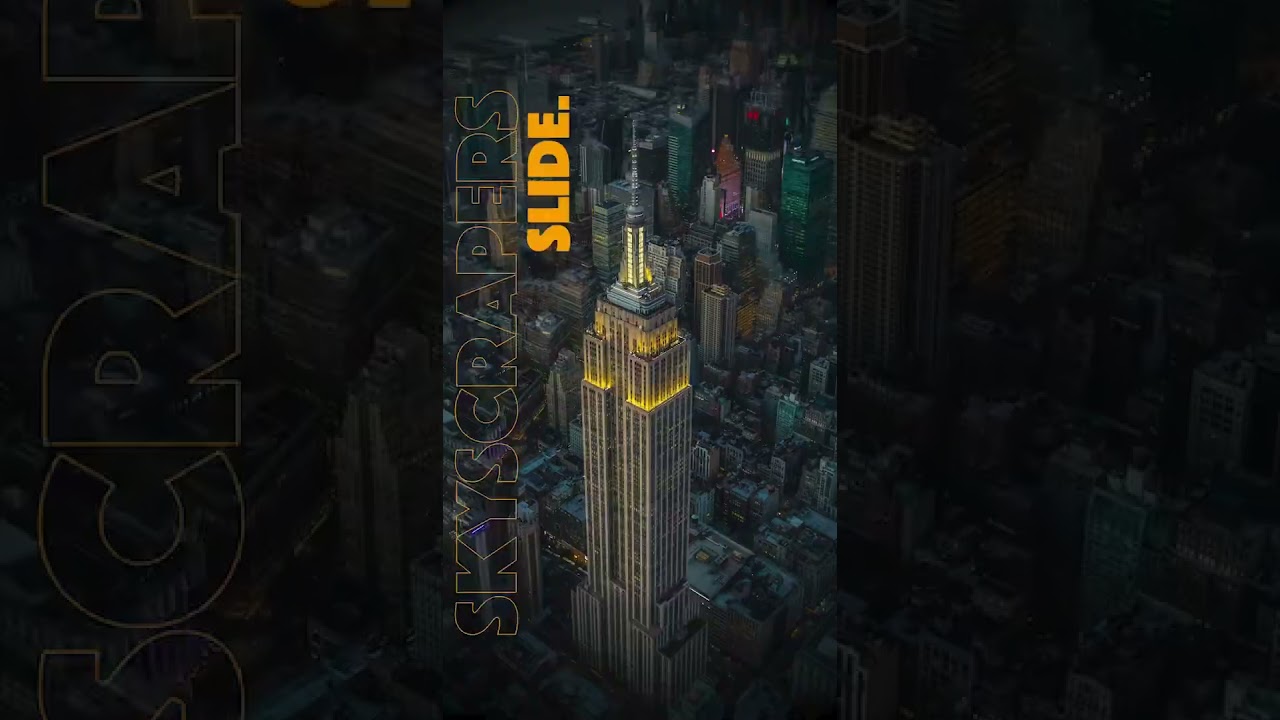 PowerPoint Presentation Animation Morph Transition: Skyscrapers PPT template