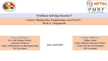 Biointerface Engineering (noc23-bt27) -  Problem Solving Session 5