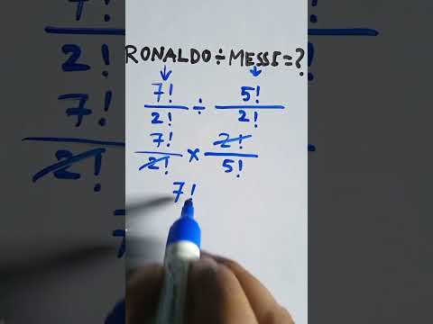 Ronaldo÷Messi=??Amazing Factorial #shorts