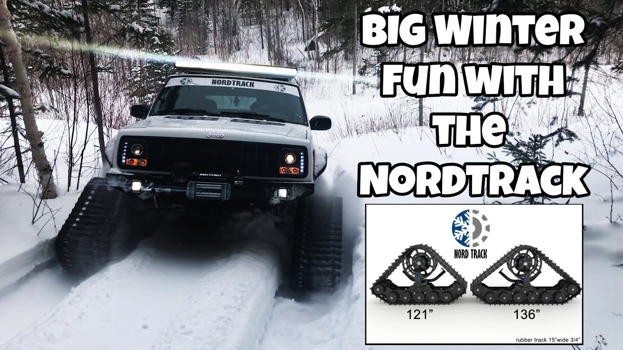 Deep snow fun with NordTrack | Snow track for trucks! - YouTube