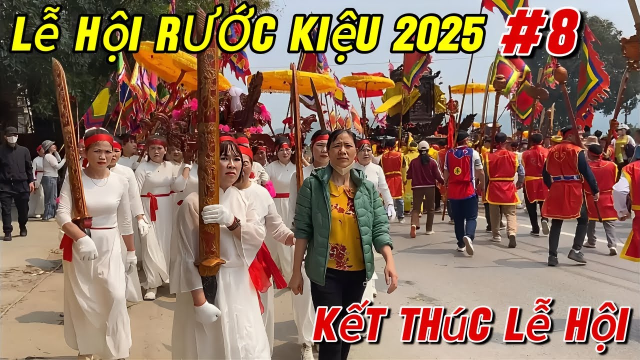 lễ Hội Đền Bà Triệu 2025 - kết thúc lễ hội rước kiệu bà triệu | #8