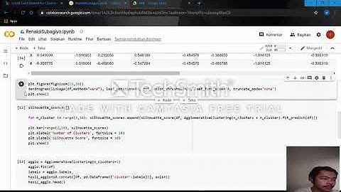Data Clustering dengan metode Hierarchical Clustering Google Colab - Phyton