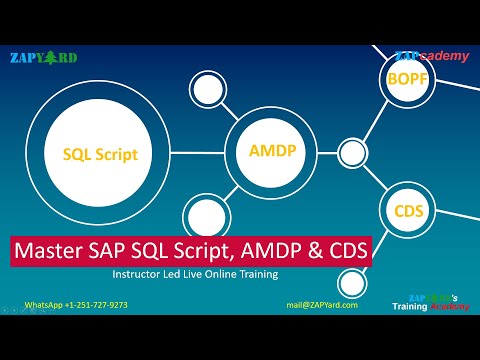 Master SAP SQL Script, AMDP & CDS Training - Aug 6, 2022 Batch