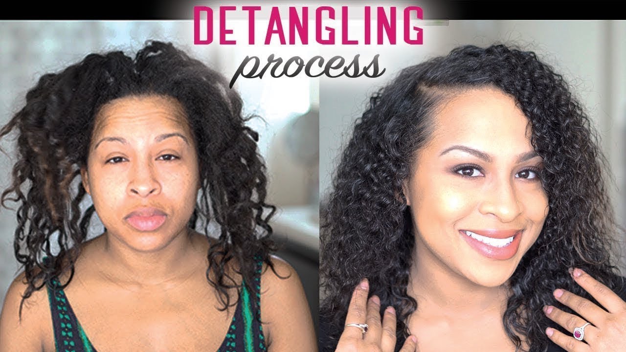 Detangling Hair After Braids My Postpartum Hair Revival YouTube