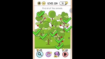 Brain Test Level 229 Find all of the animals Walkthrough