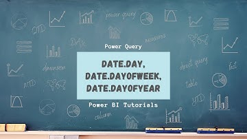 Power BI Tutorial Series for Beginners 99: Power Query- Date.Day, Date.DayOfWeek, Date.DayOfYear