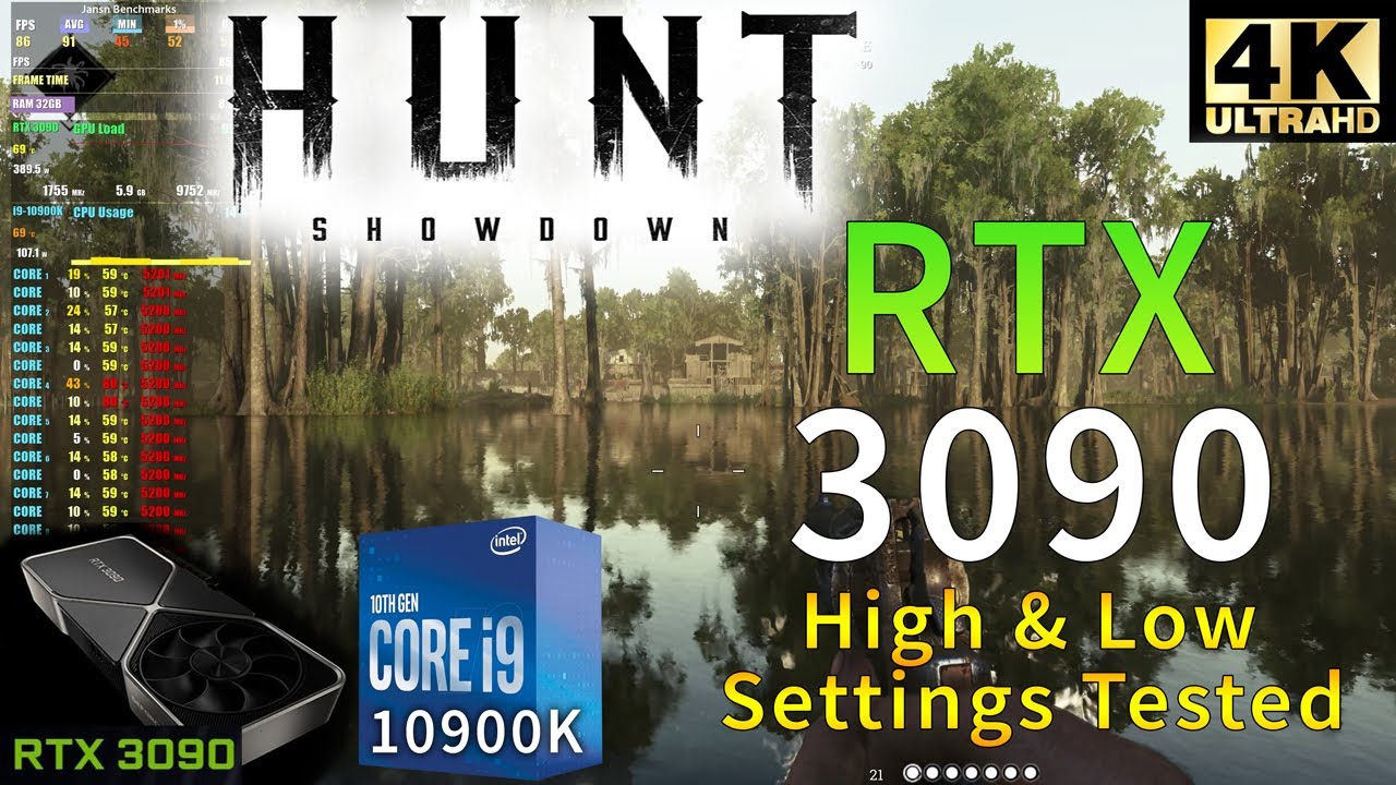 Hunt Showdown 4K | RTX 3090 | i9 10900K 5.2GHz | High & Low Settings ...