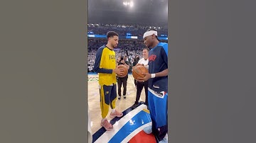 Hali & SGA decide the game ball for Game 1 👀