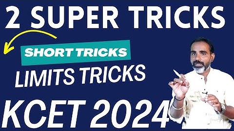 Short tricks on Limits|KCET 2024 short tricks|KCET 2024 preparation tips|Common entrance test 2024