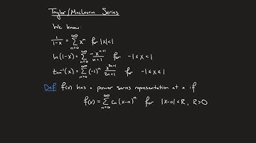 Taylor Series (Part 1/2)