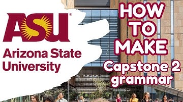 How to make "Capstone 2 grammar" Arizona State University TESOL Coursera Certificate