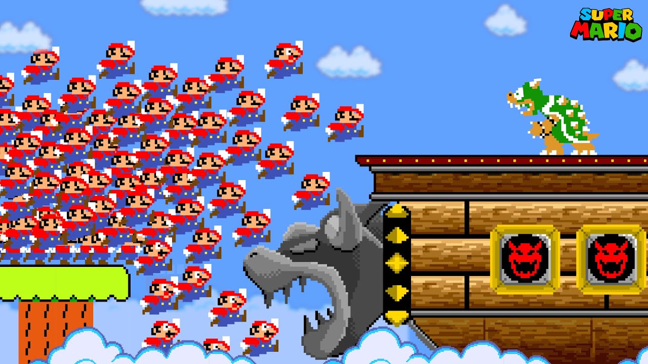 Every time Mario jumps, another Mario Clone appears!