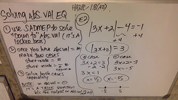 HA2PC: 1.8(A2) 0002 Solving Absolute Value Equations and Inequalities