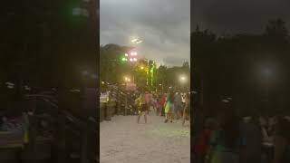 DJ booth with Chip ‘N Dale at Disney’s H2O Glow Nights Typhoon Lagoon