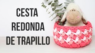Cesta redonda de trapillo