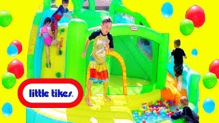 GIANT BIGGEST WATER SLIDE BOUNCER Kids Little Tikes Bounce House Wet Dry Summer Water Park Ball Pit