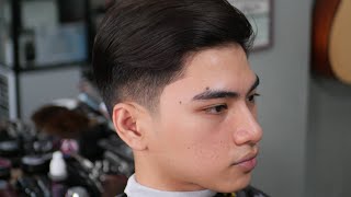 Barbers Cut Brush Up Hairstyle