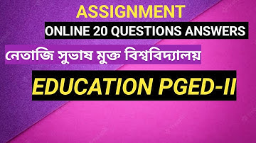 PG EDUCATION ASSIGNMENT NSOU, PGED-II NSOU PSYCHOLOGICAL FOUNDATION OF EDUCATION #nsou