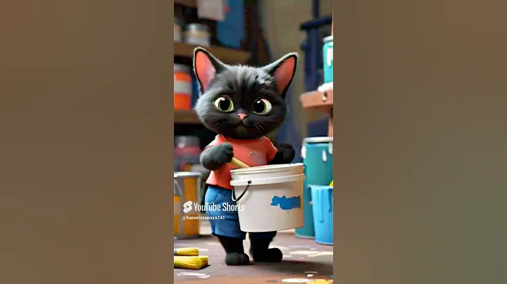 Watch the video about White cats made fun of black cat #cartoon #aicat #cute #shorts