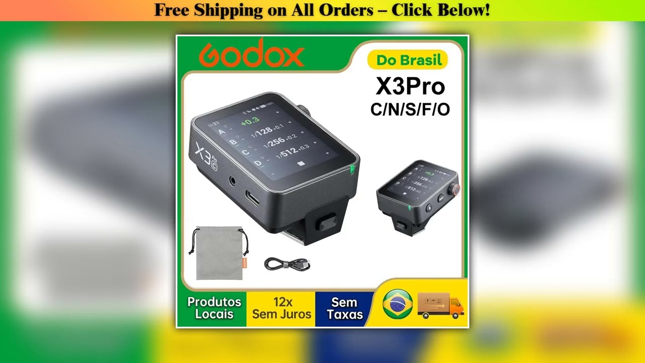 Godox X3PRO C/N/S/F/O 2.4'' TTL HSS 2.4G Wireless Flash Trigger OLED Touch Screen Transmitter for