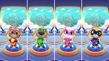 Talking Tom Hero Dash: Talking Tom,Talking Ginger,Talking Angela,Talking Ben (Android/iOS) Gameplay