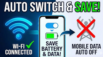 Turn Off Mobile Data Automatically When on Wi Fi!
