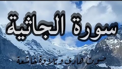 سورة الجاثية (صوت هادئ وتلاوة خاشعة)