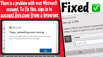 There is a problem with your Microsoft account.To fix this,Setup PIN or password in windows11 PC Lap