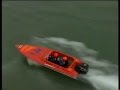 Boat jumps and dives into the water in over 60 knots!