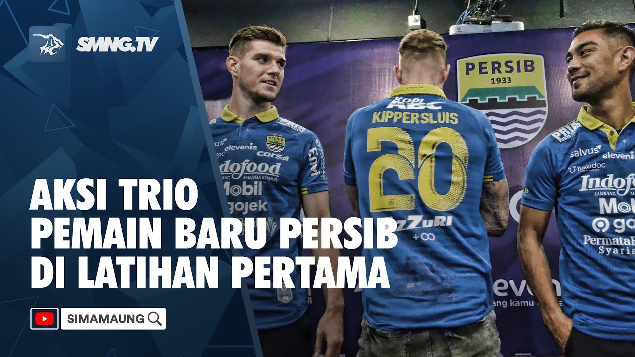 AKSI TRIO PEMAIN BARU PERSIB DI LATIHAN PERTAMA - YouTube