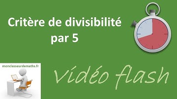Critère de divisibilité par 5