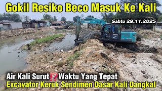Download Lagu Air Kali Surut ⁉️ Waktu Tepat Excavator Keruk Sendimen Dasar Kali Dangkal #dedimulyadi #kdm MP3