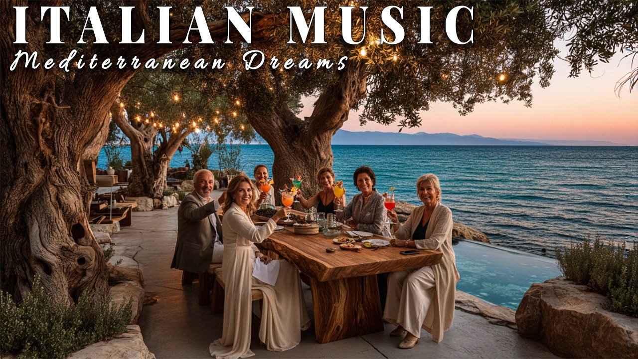 🎶 Italian Vibes & Mediterranean Music 🎶 2+ Hours Scenic Amalfi Coast & Lake Como Relaxation 4K