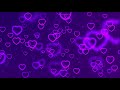 Two-hour relaxing screensaver with Valentine's day abstract background, flying hearts