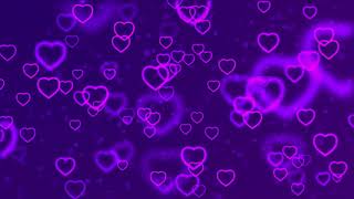 Twohour relaxing screensaver with Valentine's day abstract background, flying hearts