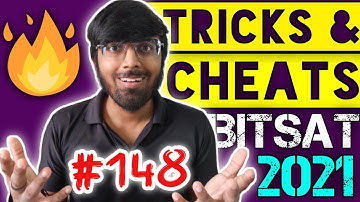 Amazing Tricks for BITSAT Exam🔥🔥| Cheating Codes for BITSAT 2021 | Tricks & Cheat Codes #148 #bitsat