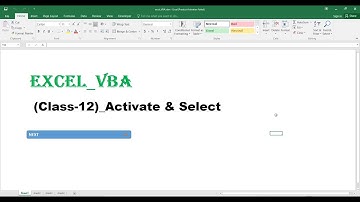 Excel VBA | How to Active & Select Using VBA Code | Easy Way