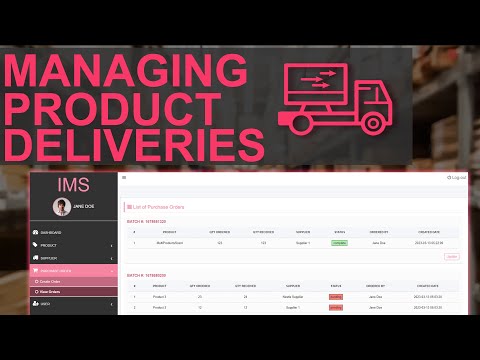 PHP Project: Add and Manage Product Delivery Records in MySQL Database using PHP - Inventory System