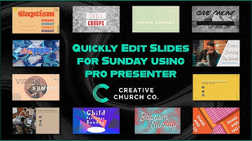 How To Quickly Edit Sunday Slides Using Pro Presenter