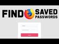 Find Saved Passwords - Firefox Full Guide (Quick tutorial)