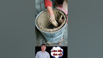 Làm bếp đun củi từ thùng tôn và đất. #shorts