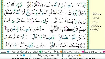 سورة النساء مكتوبه بصوت الشيخ ايمن رشدي سويد