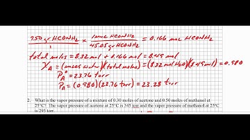 Colligative Properties Calculations Part I