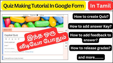 Google Form Tutorial Tamil | Create Quiz In Google Form | 2024