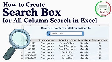 How to Create Search Box in Excel