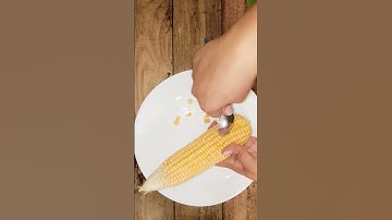 Removing Corn Kernels in 1 Minute #cornrecipe #shorts #short #youtubeshorts #shortvideo