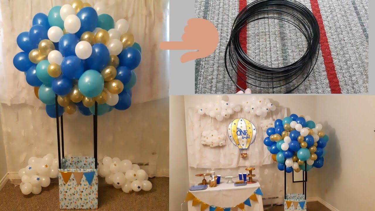 Diy Hot Air Balloon Tutorial Using Wire Easy Air Balloon Birthday Decorations Youtube