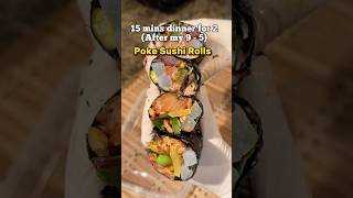 Easy sushi rolls made from poke 😀 #sushi #poke