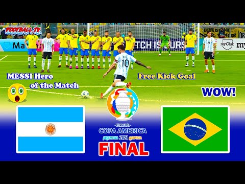 ARGENTINA vs BRAZIL Final - Copa America 2021 - Full Match - PES 2021 eFootball - Neymar vs Mess