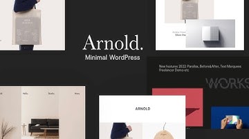 Minimal Portfolio - Arnold. Theme Free Download